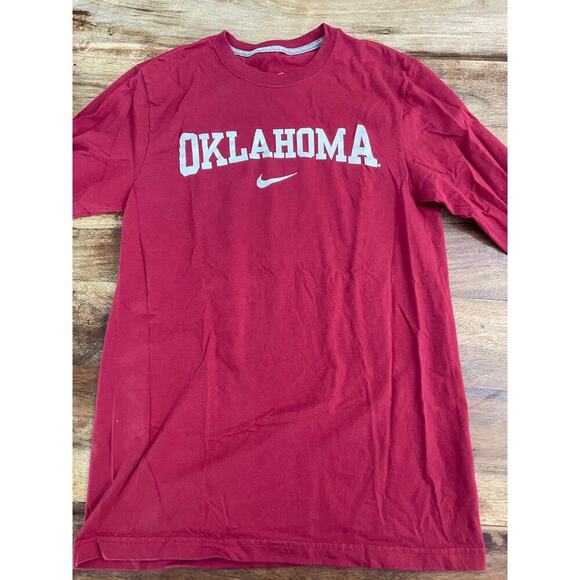 Nike Men's Red University of Oklahoma Sooners Swoosh T Shirt Size Small - Picture 8 of 8
